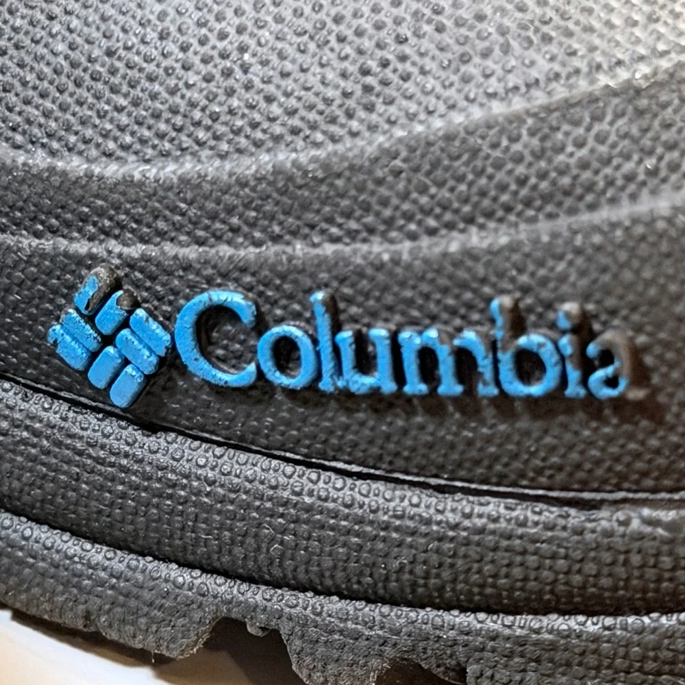Columbia Bugaboot Omni-Heat Winter Snow Boots Youth 6 Black Blue Waterproof